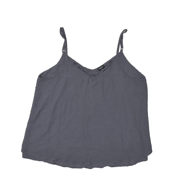 Torrid Women's Plus Size 3 Blouse Top Sleeveless Gray Solid Polyester V-Neck - Picture 1 of 8